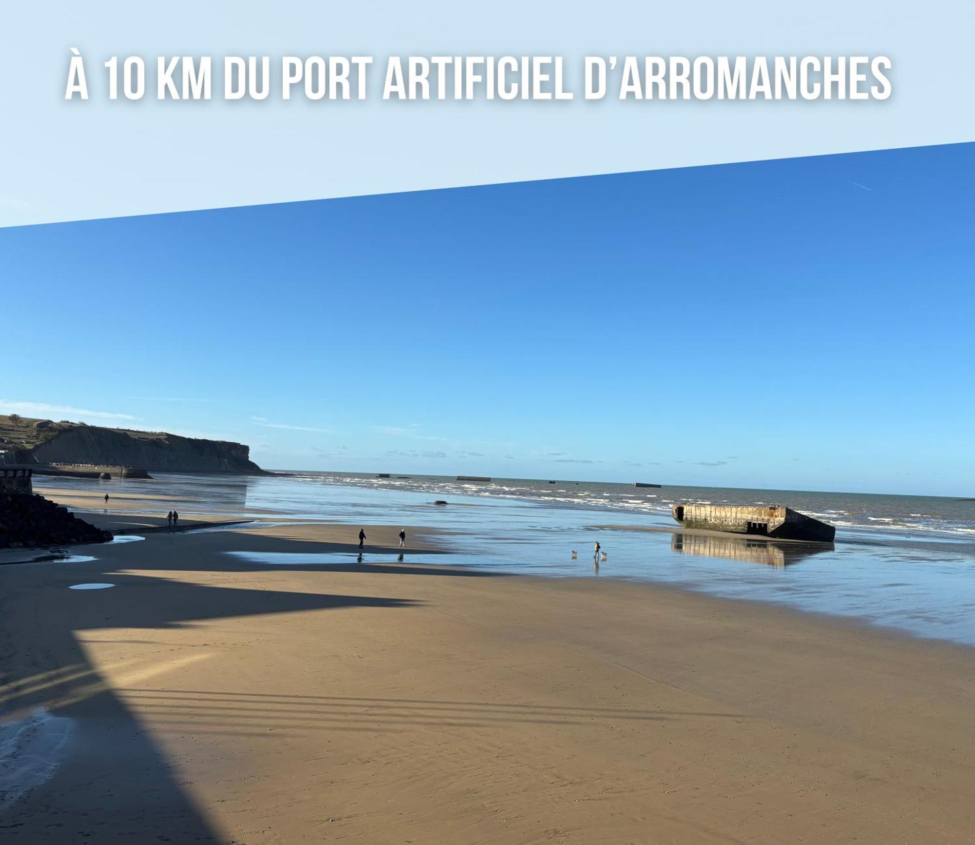 Les Douves Duplex 5 Personnes Lumineux Avec Jardin Et Terrasse Amenagee , Vue Sur Chateau A 5Mn De La Mer, Proche Omaha Beach Et Bayeux Commes ภายนอก รูปภาพ